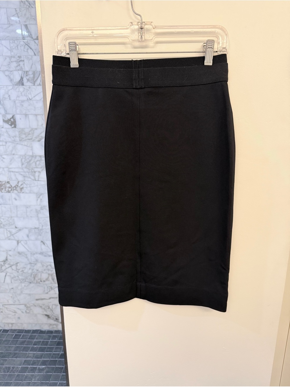 BCBGMaxAzria Black Tailored, Sleek Stretch Pencil Skirt